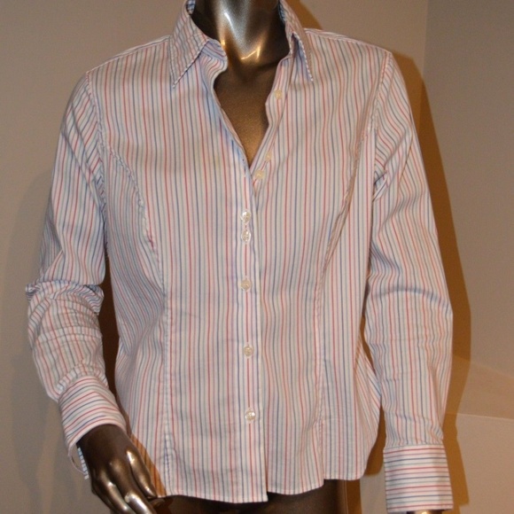 Rebecca & Drew Tops - Rebecca & Drew Stripe Button down Shirt 34DD